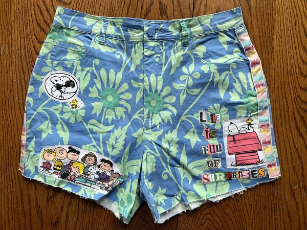 Snoopy altered shorts size womens 12