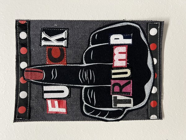 F Trump collage patch