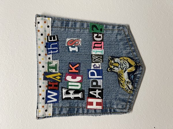 WTF is happening original collage patch