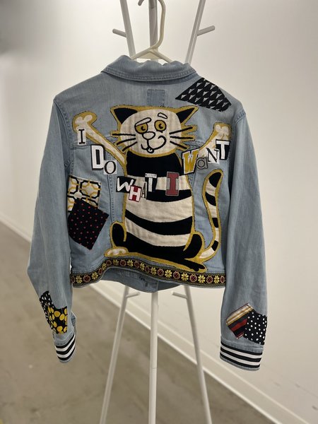 Cat Jean jacket I do what I want women’s XL