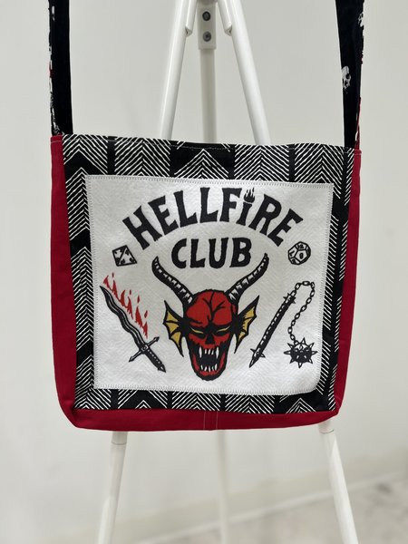 Stranger Things Hellfire Club tshirt crossbody bag 