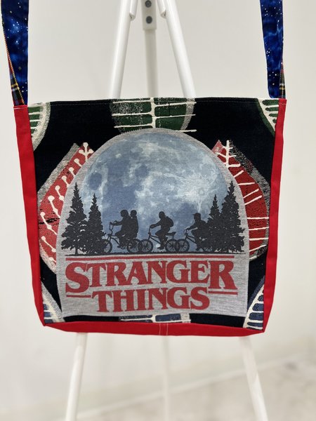 Stranger Things moon tshirt crossbody bag 