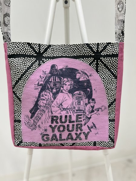 Star Wars Rule Your Galaxy pink tshirt crossbody bag 