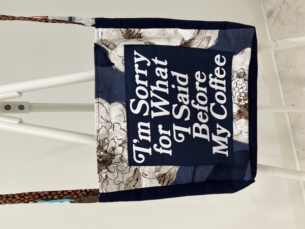 Coffee sorry tshirt crossbody bag 