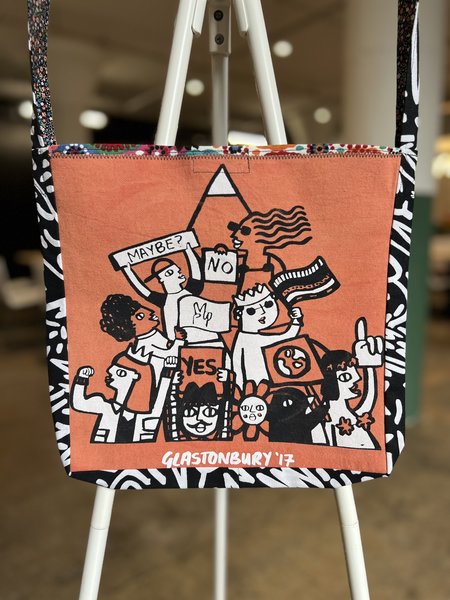 Glastonbury Festival crossbody bag pyramid people