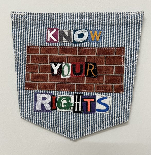 Know Your Rights original collage patch Clash