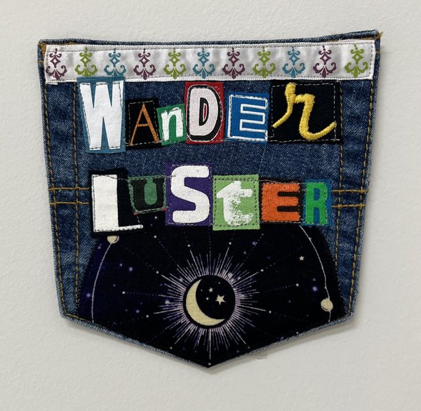 Wanderluster original collage patch 