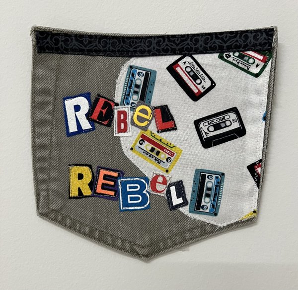 Rebel rebel original collage patch Bowie 