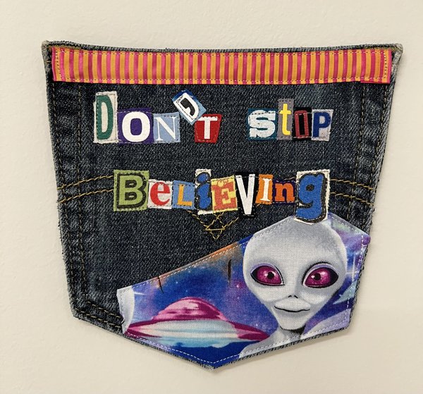 Don’t stop believing original collage patch Journey