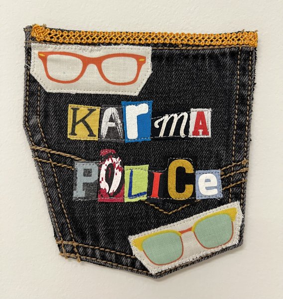 Karma Police original collage patch Radiohead