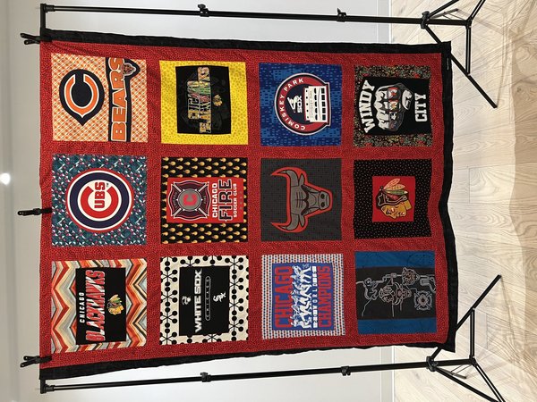 Chicago sports tshirt blanket