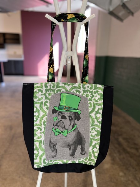 Lucky dog tshirt market bag 