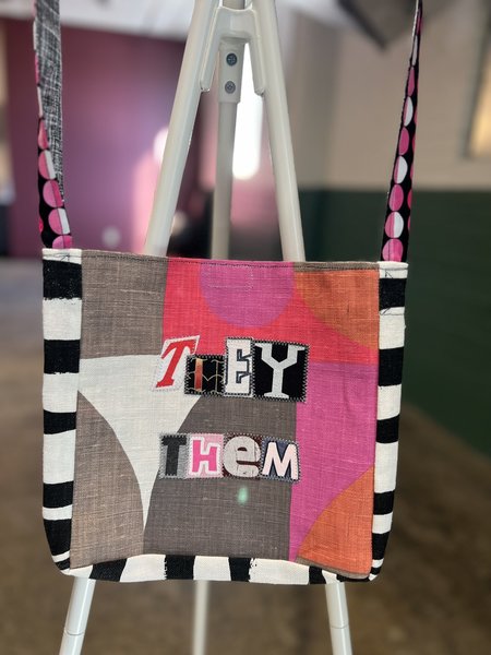 They them crossbody bag pink and black