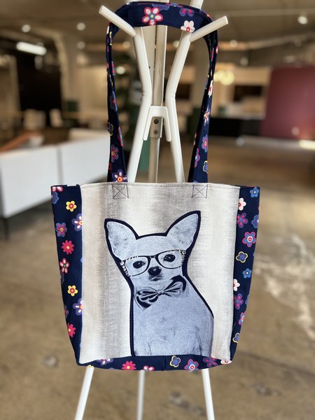 Chihuahua tshirt market bag