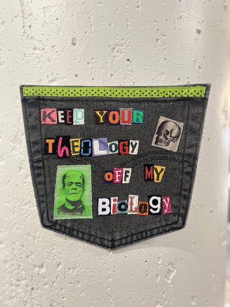 Biology art collage patch