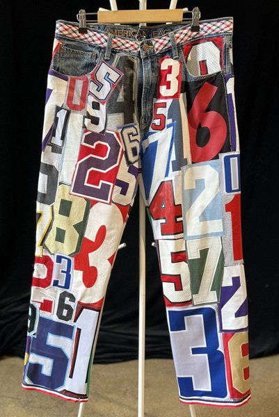 Number collage jeans