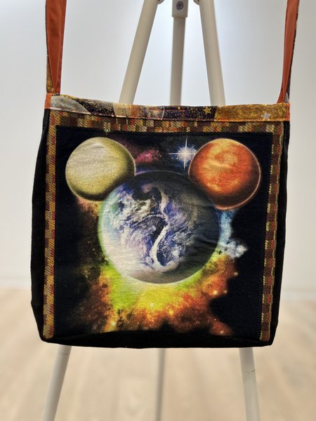 Space Mickey tshirt crossbody bag 