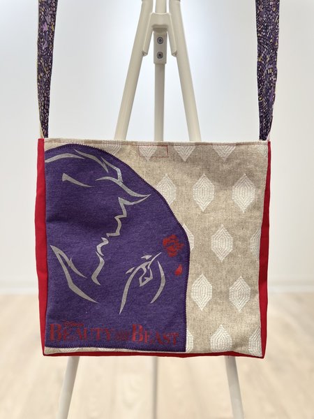 Beauty and the beast tshirt crossbody bag 