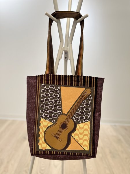 Guitar Tshirt market bag