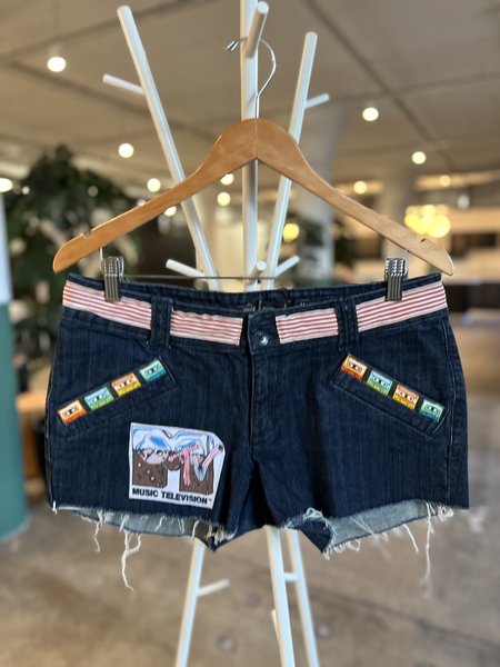 MTV cassette altered shorts