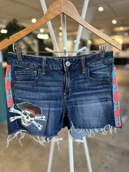 Happy Roo pirate altered shorts