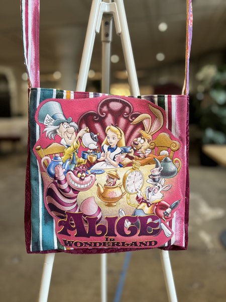 Alice in Wonderland tshirt crossbody bag 