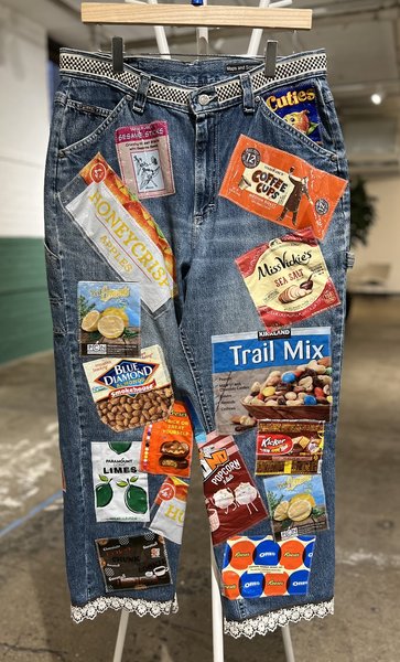 Garbage pants custom Upcycled patchwork jeans