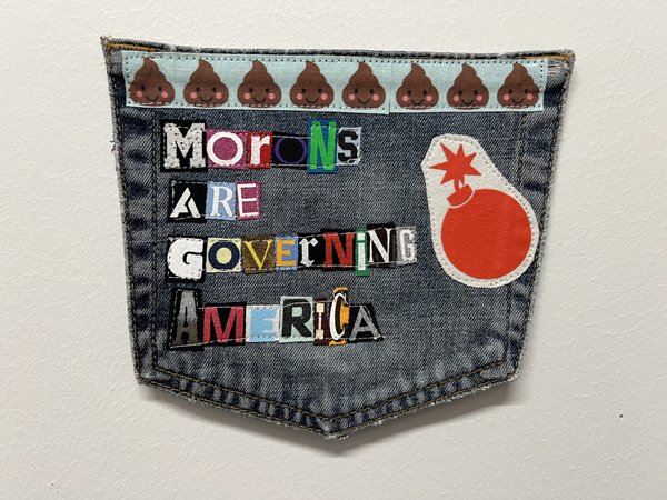 MAGA Morons original collage patch