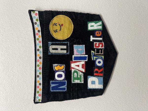 Not a paid protester original collage patch