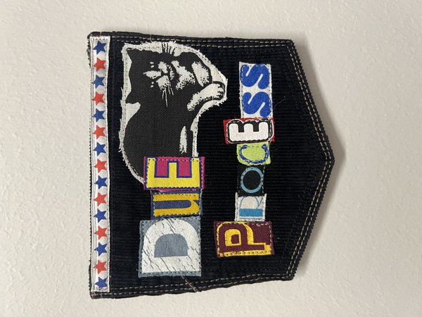 Due process original collage patch