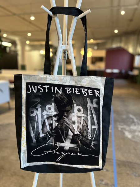 Justin Bieber tshirt market bag