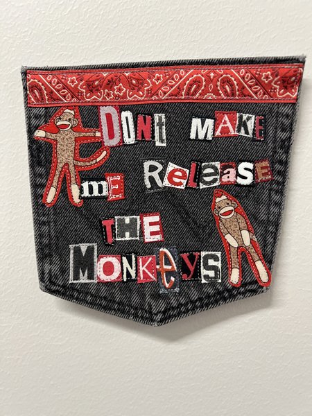Monkeys collage patch