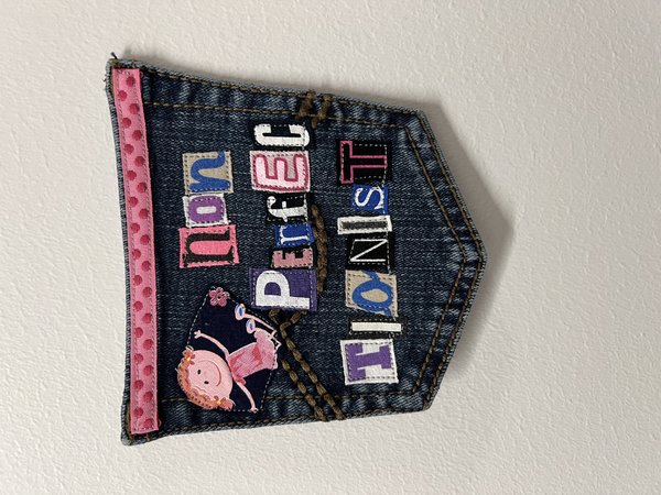 Non perfectionist art collage patch