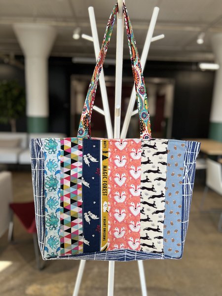 Magic forest patchwork market bag