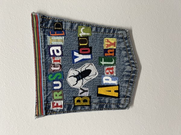 Frustrated collage patch