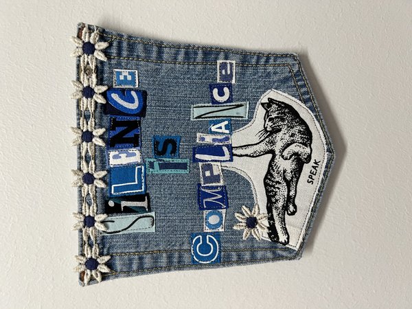 Silence is compliance collage patch