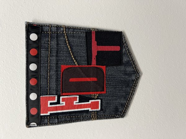 FDT collage patch black and red