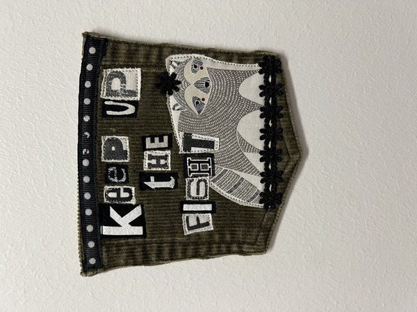 Keep up the fight collage patch