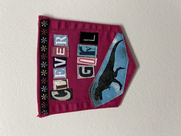 Clever girl collage patch