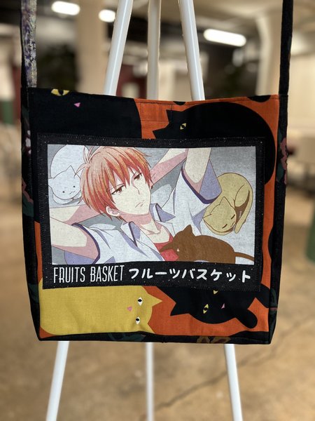 Fruits Basket tshirt crossbody bag 