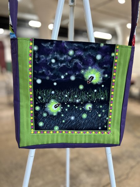 Fireflies tshirt crossover bag