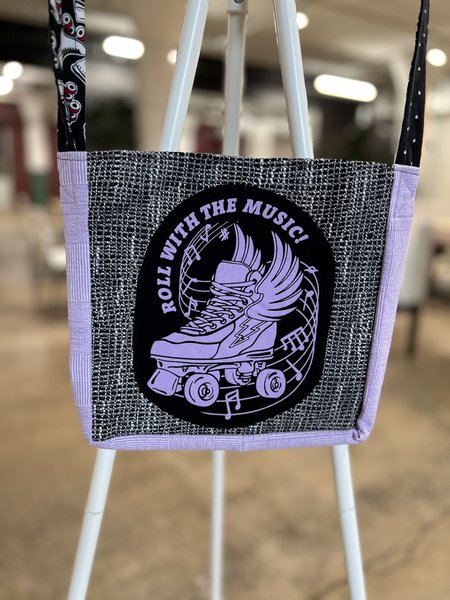 Roll with the music tshirt crossbody bag