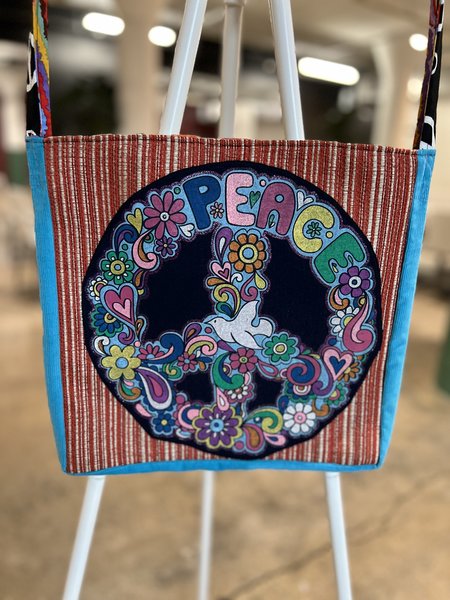 Peace Tshirt crossbody bag