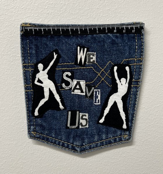 We save us art collage patch 
