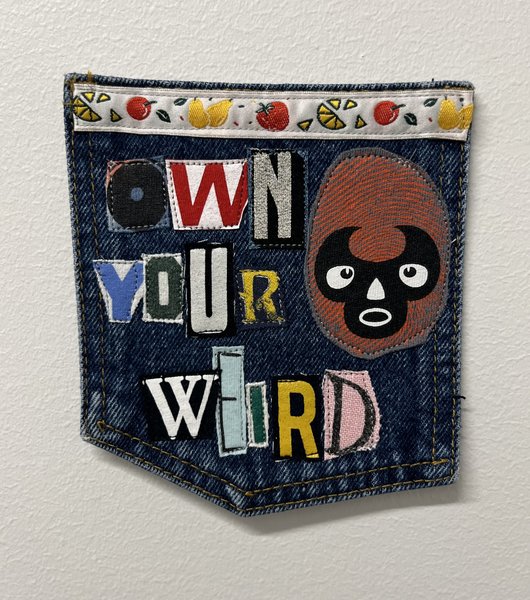Own your weird art collage patch