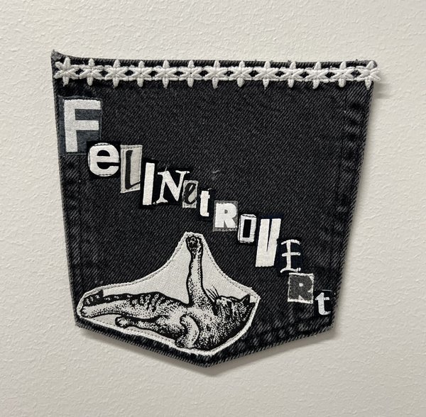 Felinetrovert Art collage patch