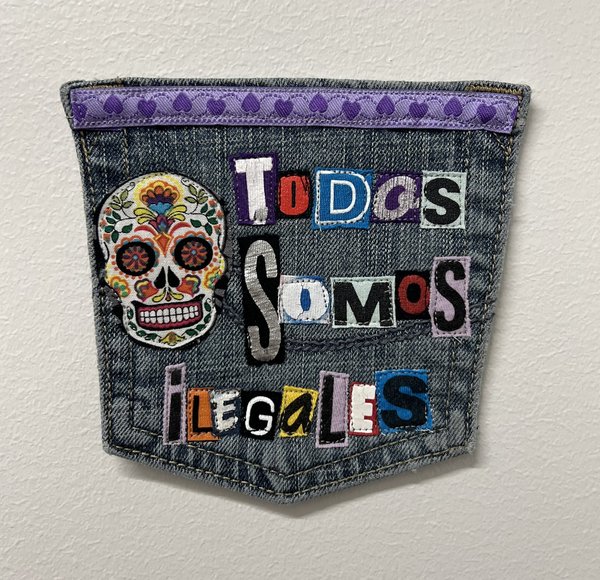Todos somos legalese art collage patch