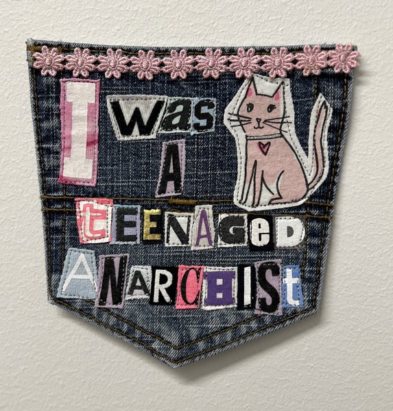 Teenaged anarchist Art collage patch