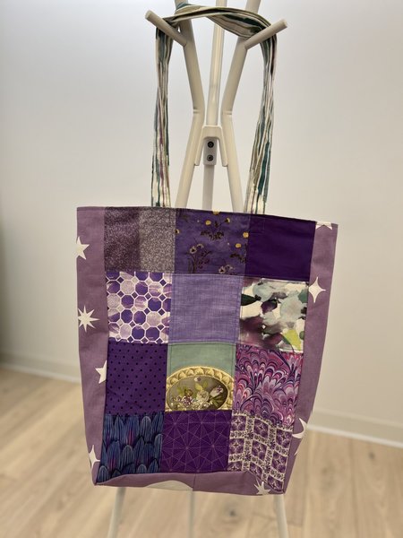 Grape purple scrap market bag