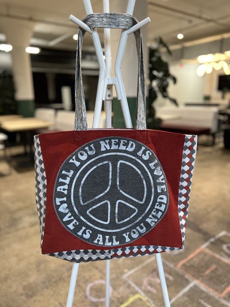 Beatles all you need is love tshirt market bag